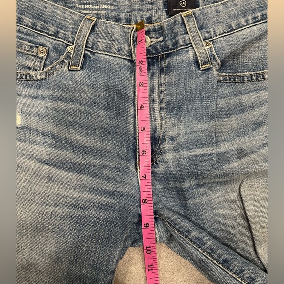 [26R]AG Adriano Goldschmied The Nolan Ankle Relaxed Slim Ankle Distressed Jeans - Picture 7 of 8